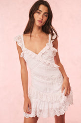 Bensley Cotton & Lace Mini Dress