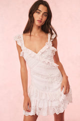 Bensley Cotton & Lace Mini Dress