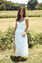 Porcelain Princess Maxi Dress White