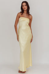 Kona Strapless Open Back Maxi Dress Butter