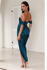 DEAR EMILIA Be Seen Midi Dress Teal