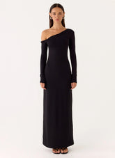 Jordana Twist Maxi Dress Black