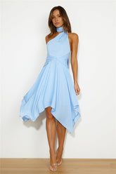 Festive Feeling Midi Dress Blue