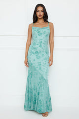 Nocturnal Luxe Maxi Dress Sage