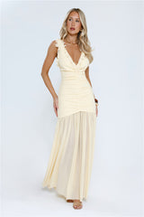 Luxe Lady Glow Maxi Dress Yellow