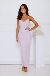 Anabelle Knit Maxi Dress Lilac
