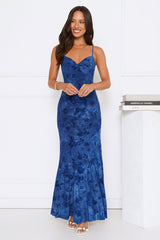 She’s A Wildflower Maxi Dress Blue