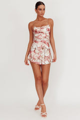 Well Versed Pleated Mini Dress Rose