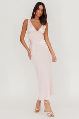 Soul Fire V-Neck Maxi Dress Blush