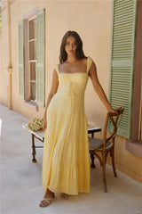 Crystal Waters Maxi Dress Yellow