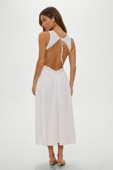 Soleil Backless Embroidered Midi Dress - Sleepy Angel