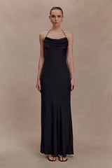 Lydia Satin Maxi Dress