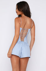 Born To Glow Shorts Blue Stripe