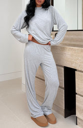 Slow Life Pyjama Pants Grey Marle