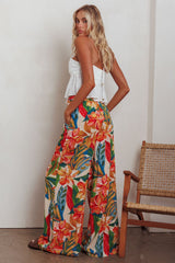 Marula Wide Leg Drawstring Pants Botanical