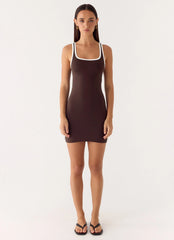 Kayla Mini Dress Chocolate