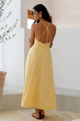 She's Captivating Midi Dress Yellow