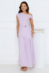 Own Your Moment One Shoulder Maxi Dress Purple