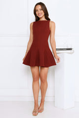Greatness Girl Mini Dress Burgundy