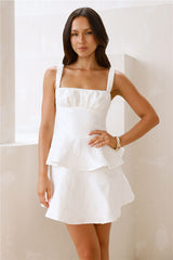Gilded Rose Mini Dress Off White