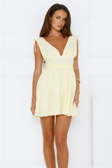Pineapple Island Mini Dress Yellow