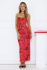 Get Groovy Mesh Maxi Skirt Print