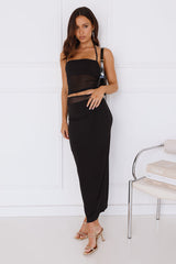 Flirtatious Fling Maxi Skirt Black