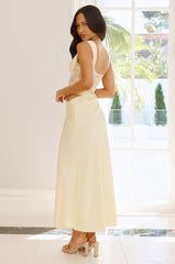Daydream Daze Lace Maxi Dress Yellow