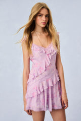 Serima Fragrance Print Mini Dress