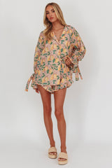 Telling Secrets Frill Trim Shorts Lemon