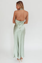 Element Halterneck Maxi Dress Matcha