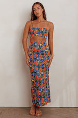Chamberlain Scallop Trim Crop Top Citrus Orange