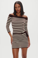 x BELLA HADID Saloon Knit Mini Dress - Cowboy Stripe