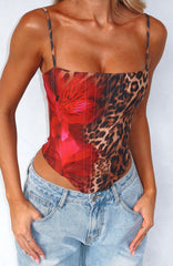 You'll Be Ok Bustier Leopard Bloom