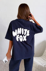 Club 14 Allie Oversized Tee Navy