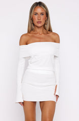 Parental Guidance Knit Mini Dress White