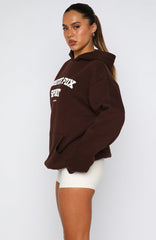 Winning Team Oversized Hoodie Chocolate